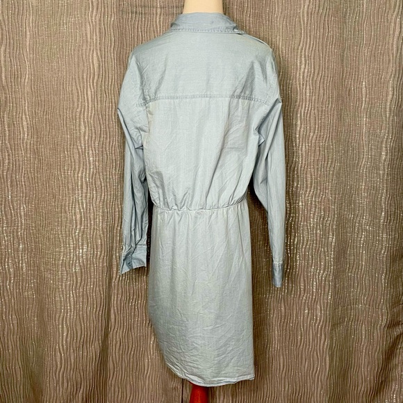 Venus ruched chambray button front dress - Picture 4 of 9